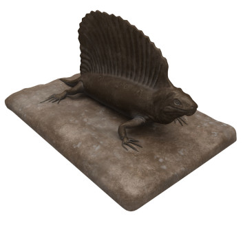Statuette  Gypsum Lizard 3D model