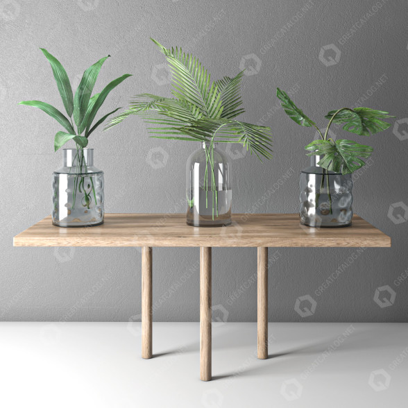 Bouquets Plant Collection 9 on Stand 3D model