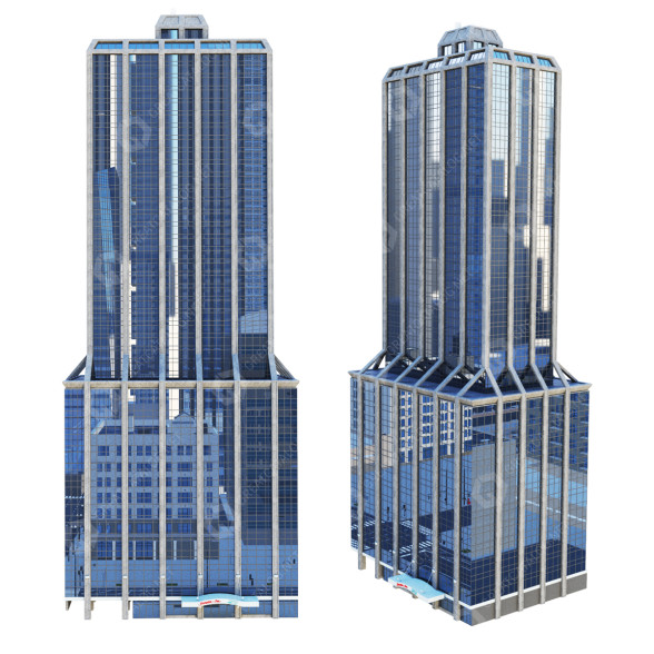 Будівля Hampton Inn Chicago 3D модель