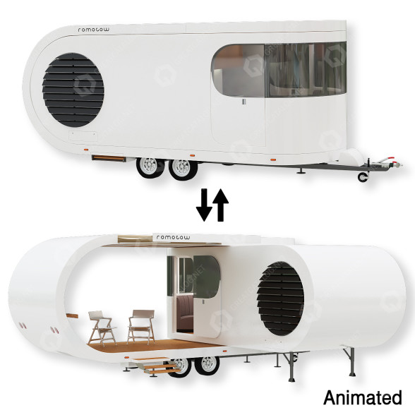 Трейлер Romotow Mobile Home Camper 3D модель