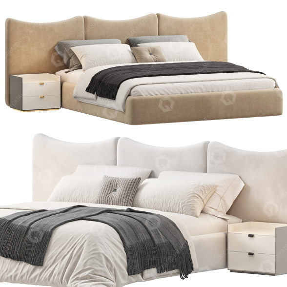 Beds and Bedside Tables The High Wall Cyra 3D model
