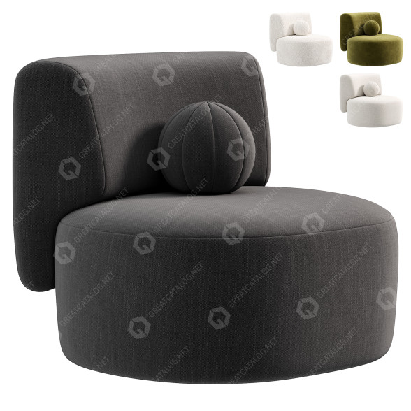 Fauteuil Lek by Christophe Delcourt modèle 3D