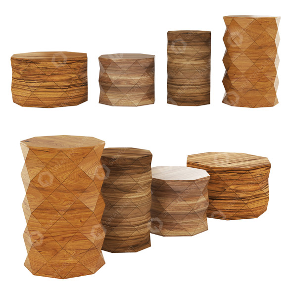 Couchtische Tesler Mendelovitch Diamond Woods 3D-Modell