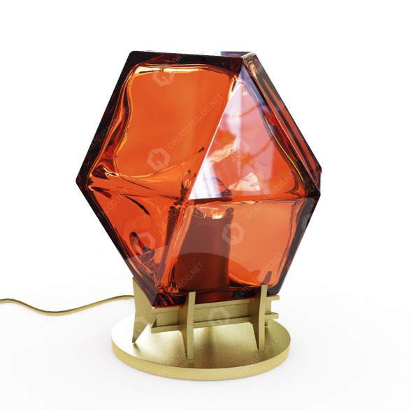 Настольная лампа Welles Double Blown Glass LED by Gabriel Scott 3D модель