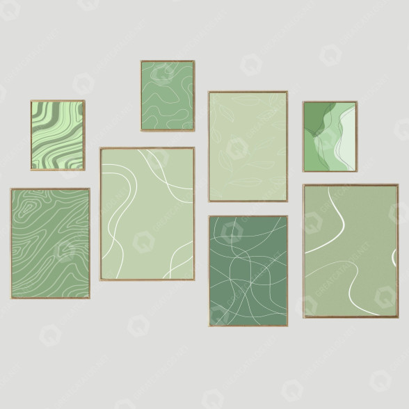 Картини Frame Wall Set 4 3D модель