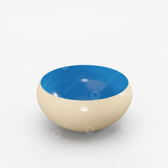 Чаша Beige and Blue 3D модель
