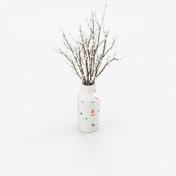 Вазон Branch in Vase 04 3D модель