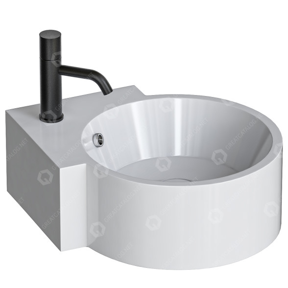 Lavabo Ceramica Nova Element Round Modelo 3D