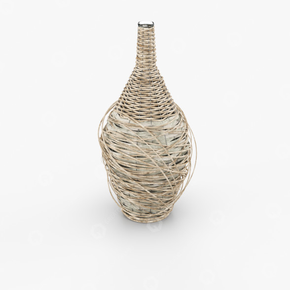 Bouteille Raffia modèle 3D