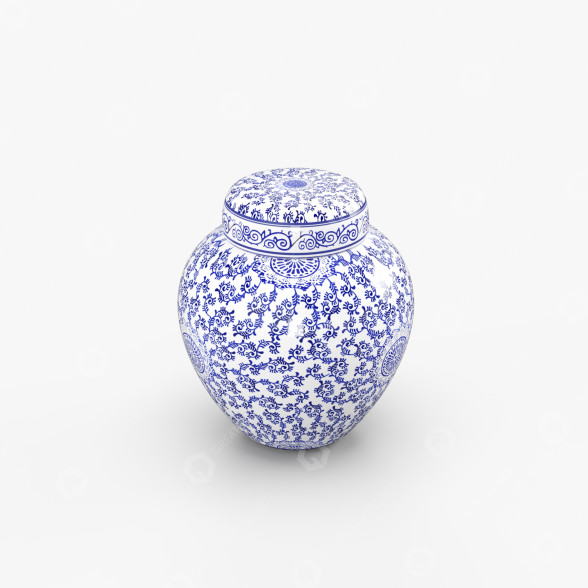 Słoik Decorative Blu and White model 3D