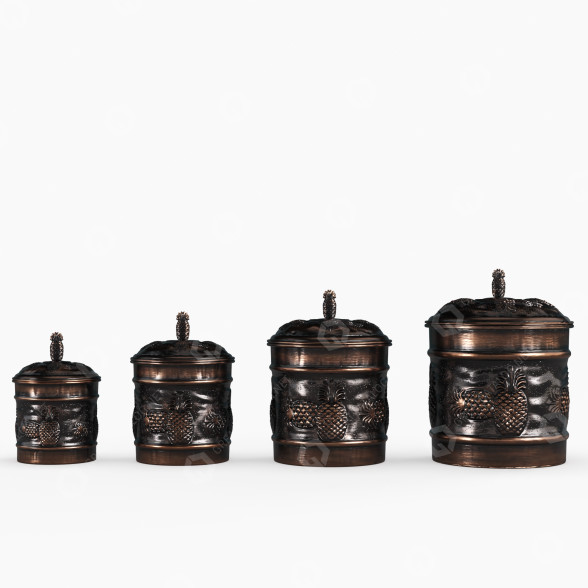 Słoiki Bronze Set model 3D