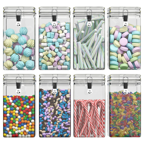 Sweets Square Jars 3D model