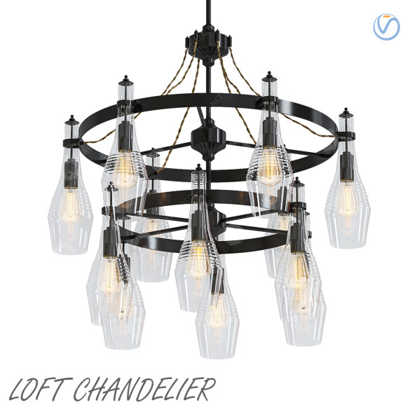 Люстра Loft 3D модель