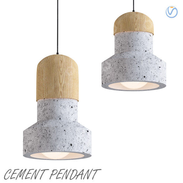 Pendant Lamps Cement 3D model