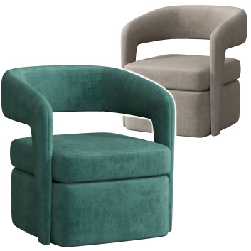 Armchair  Targa Swivel by Interlude 3D model