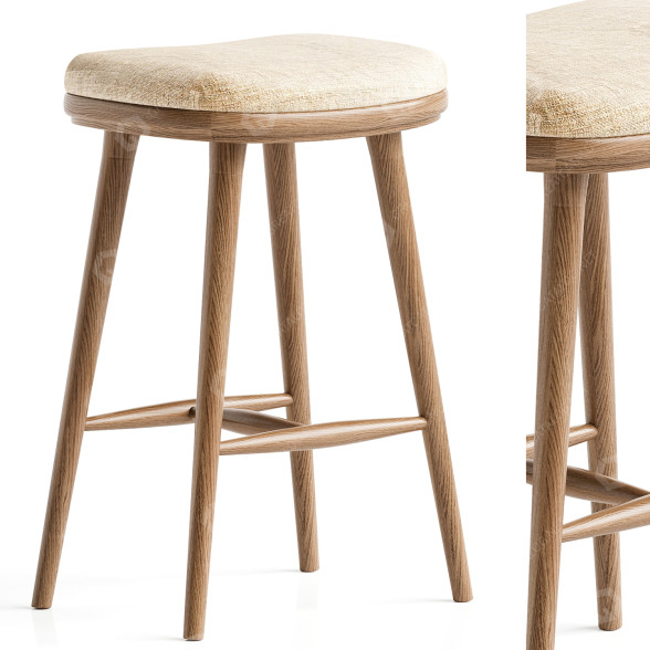 Taburete de bar Hipicon Modelo 3D