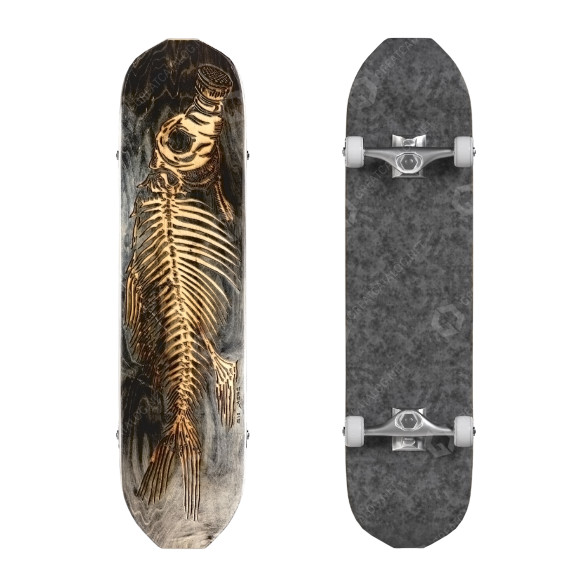 Скейтборд Burnt Wooden Skeleton 3D модель