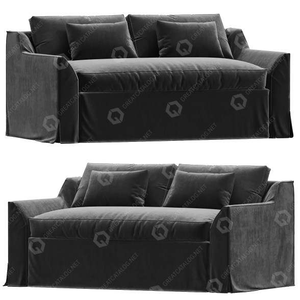 Диван IKEA Sleeper Djuparp Dark Gray 3D модель
