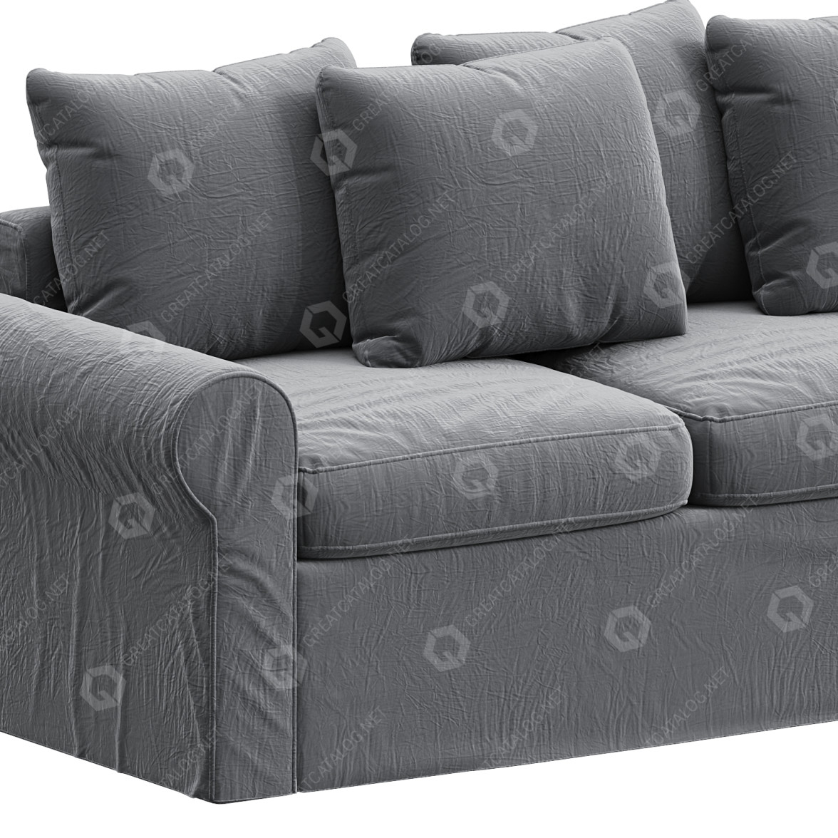 Sofa IKEA Harlanda Sleeper Ljungen Medium Gray 3D model