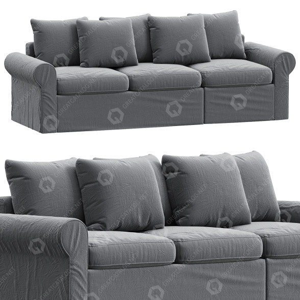Диван IKEA Harlanda Sleeper Ljungen Medium Gray 3D модель