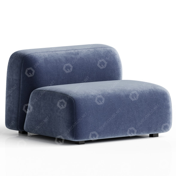 Armchair La Cividina Suiseki SUI01 Composition 3D model