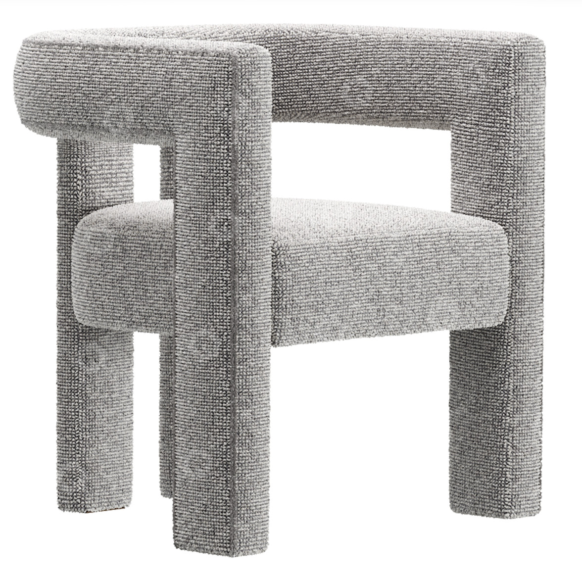 3D model Armchair CB2 Stature Burnt Sienna Boucle Dining