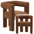 Sessel CB2 Stature Burnt Sienna Boucle Dining - QrisTina