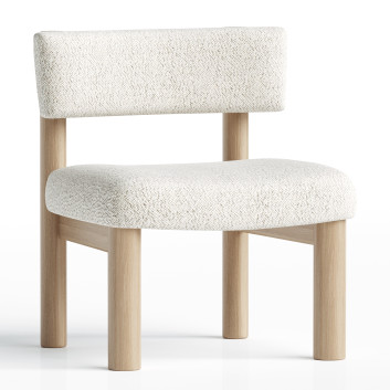 Chair House of Leon Teddy Accent Column Legs 3D model