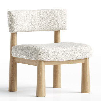 Chair House of Leon Teddy Accent Tapered Legs 3D model