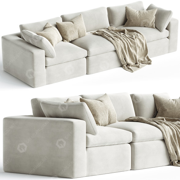 Sofa Dream Navy Sectional Combination 02 3D-Modell
