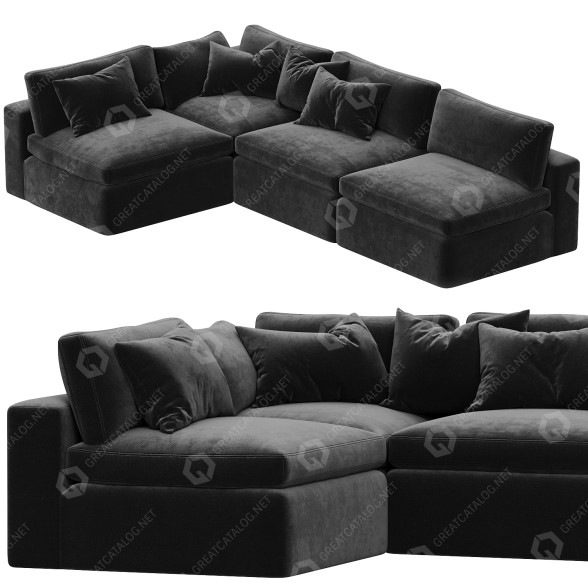 Диван Dream Navy Sectional Combination 05 3D модель