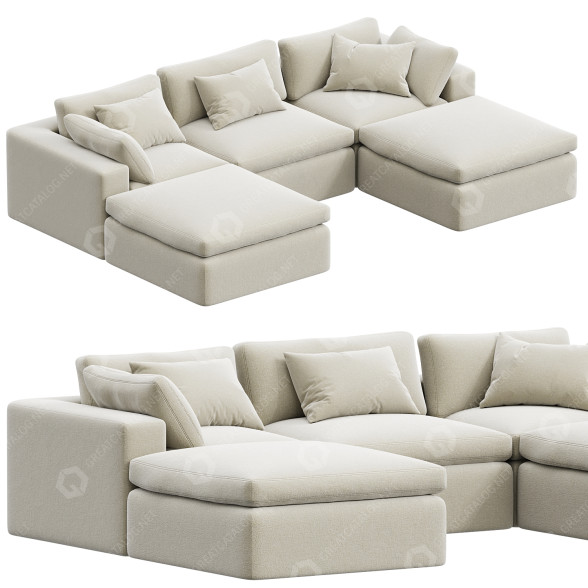 Sofa Dream Navy Sectional Combination 08 3D-Modell