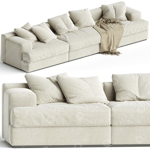 Диван Cassina Miloe 192 3 Seater 3D модель