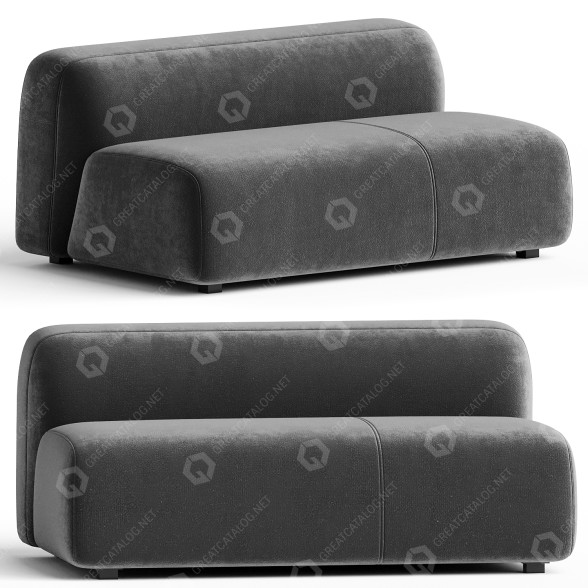 Sofa La Cividina Suiseki SUI02 Composition 3D model