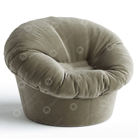 Sillón Artemest Biosofa Twelve Bio Gold Velvet by Uto Balmoral Modelo 3D