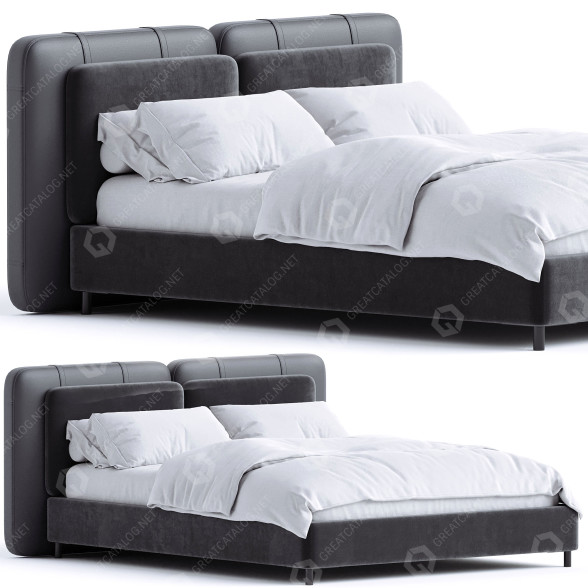 Łóżko Minotti Tatlin Soft model 3D