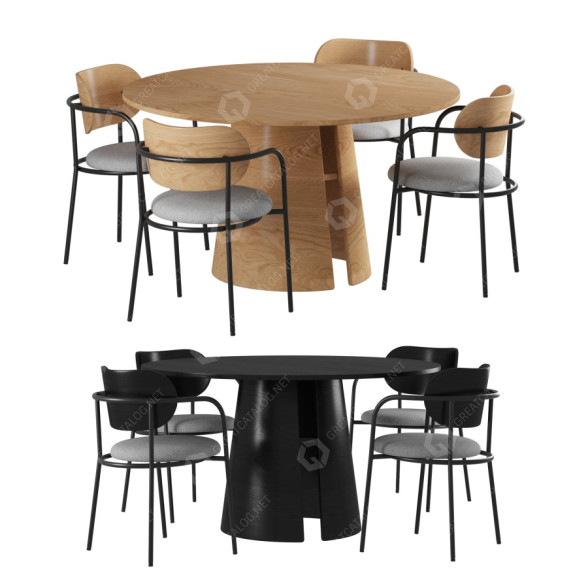 Table et chaises Teulat Cep and Eclipse modèle 3D