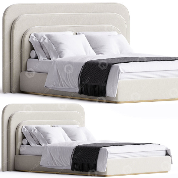 Łóżko Art Deco Headboard Voyage Royal model 3D