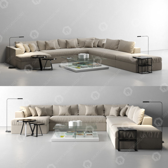 Вітальня Meridiani Louis 3D модель