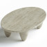 Coffee Table Contemporary Minimal Round in Travertine - Admiral