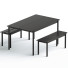 Стіл та лави Muuto Linear Steel - Admiral