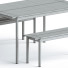 Стіл та лави Muuto Linear Steel - Admiral