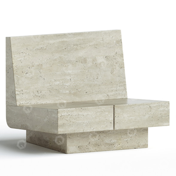 Ławka M_007 by Monolith Studio Travertine model 3D