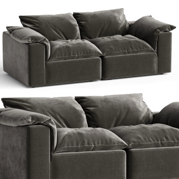 Sofá  Restoration Hardware Cloud Modular Fabric Assembly Modelo 3D