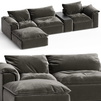 Sofá  Restoration Hardware Cloud Modular Fabric Assembly Modelo 3D