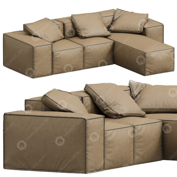 Sofa Blanche Melia Corner 3D model