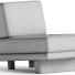 Sofa Serax Coco Off Dark Stained Tropical Wood Base - Admiral