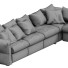 Sofa i otomana Flexform Newbridge - Admiral