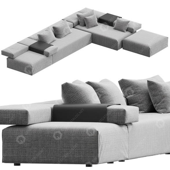 Sofa Wendelbo Cinder Block by Luca Nichetto model 3D