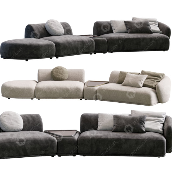 Sofa Meridiani Rene model 3D